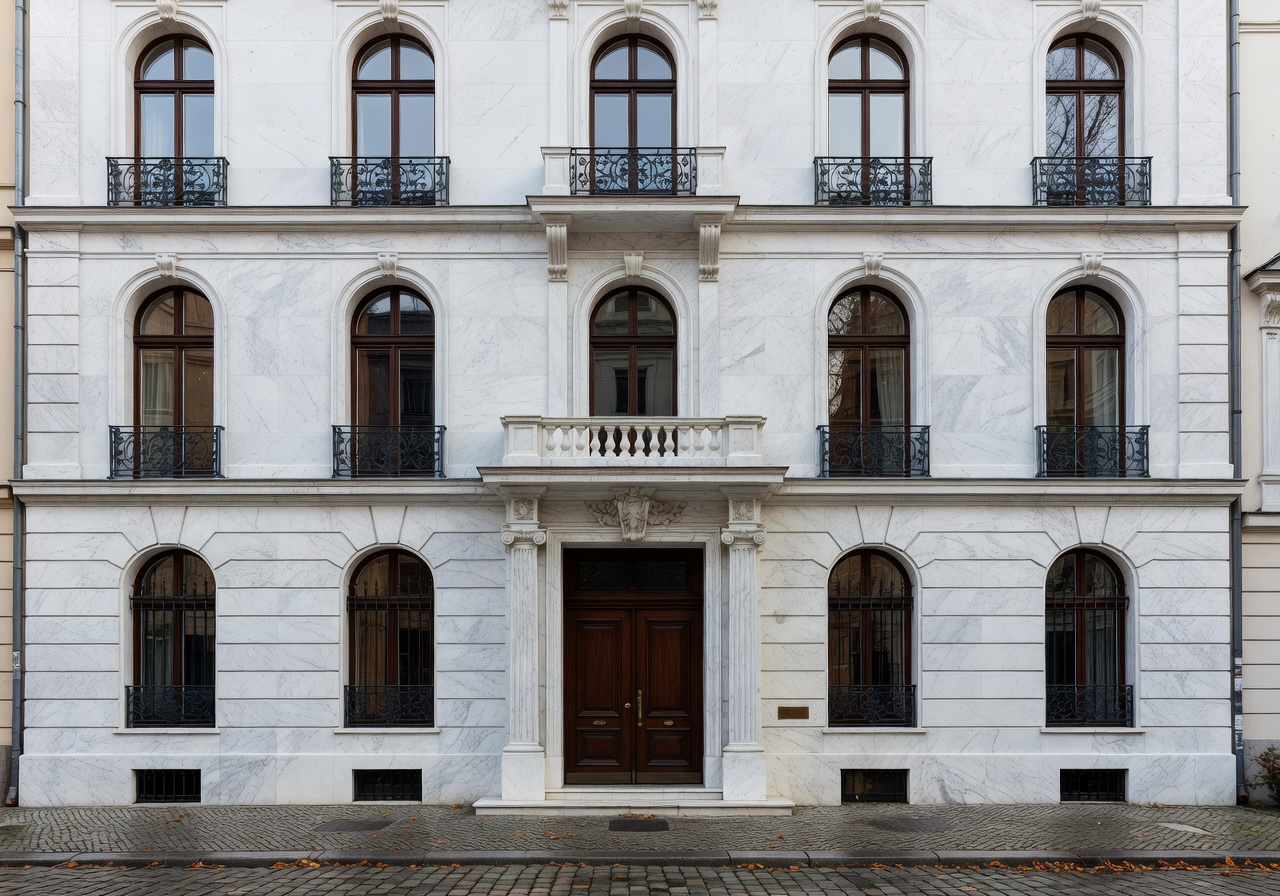 Elegant Berlin townhouse hotel with marble facade